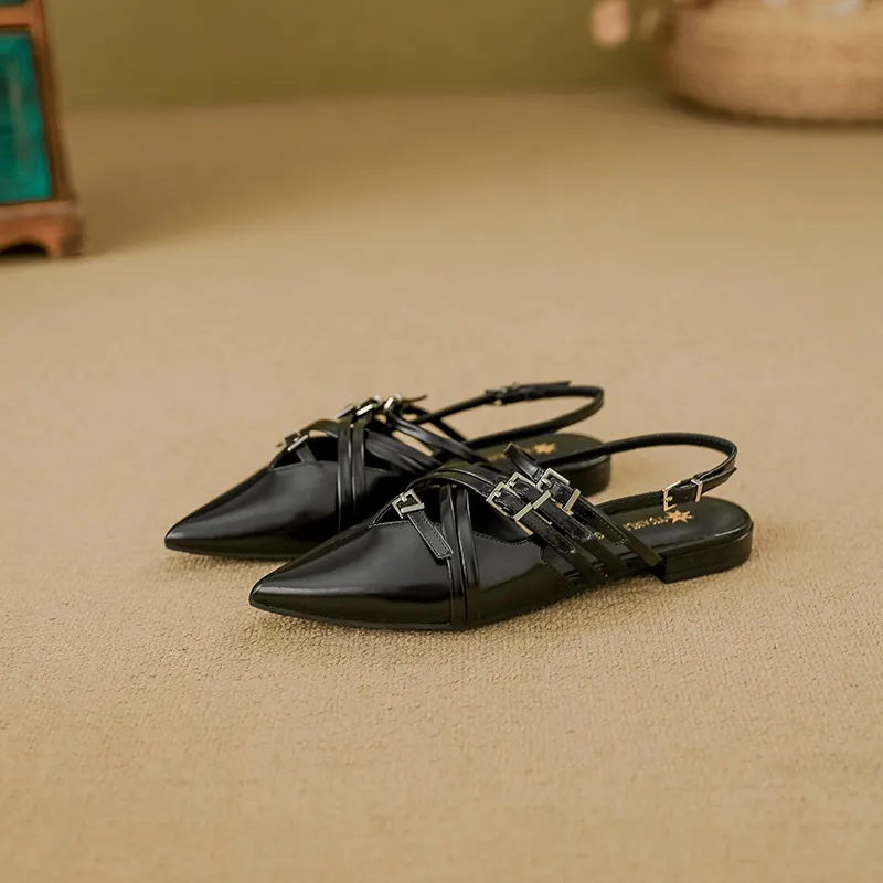 CF24767_0.webp Ballet bandage shoes fashion small thick flattie for women - Image 1